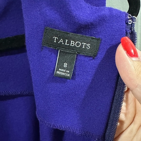 Size 8 Talbots Purple Dress - Picture 2 of 4